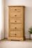Francis Solid Oak 5 Drawer Wellington Chest